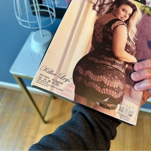 Queen Fishnet black Lingerie dress - Picture 6 of 10